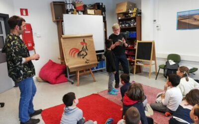 Antton Kazabon y Jokin Mitxelena han pasado por la ikastola